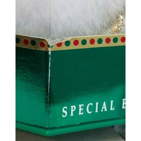 VTG 1994 Holidays SPECIAL EDITION Barbie Doll 12155 Gold White Faux Fur Trim - Picture 10 of 10